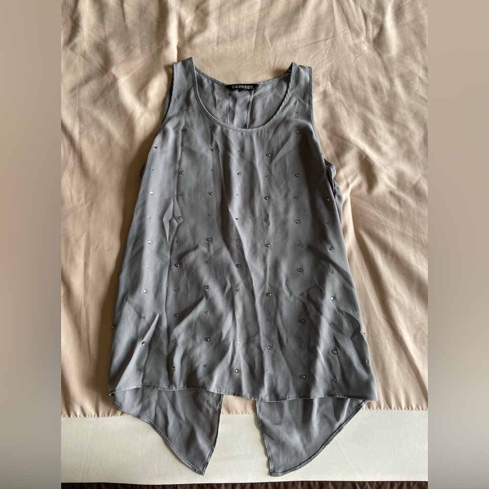 Grey studded top